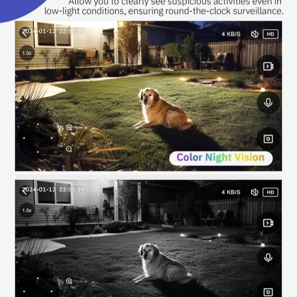 2K Light Bulb Security Camera Wireless Outdoor-2.4GHz - Picture 5 of 8